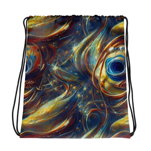 Celestial Vortex on a Drawstring Bag