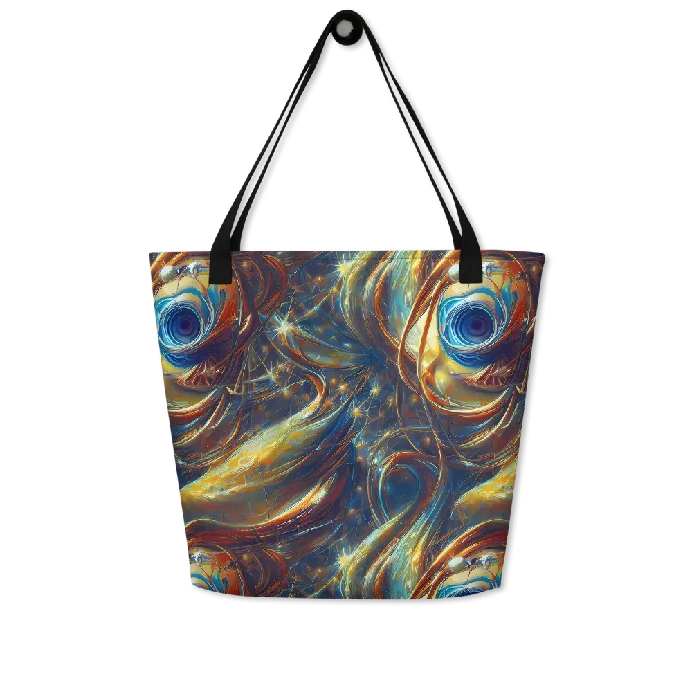Celestial Vortex on Large Tote Bag W/ Pocket — Front