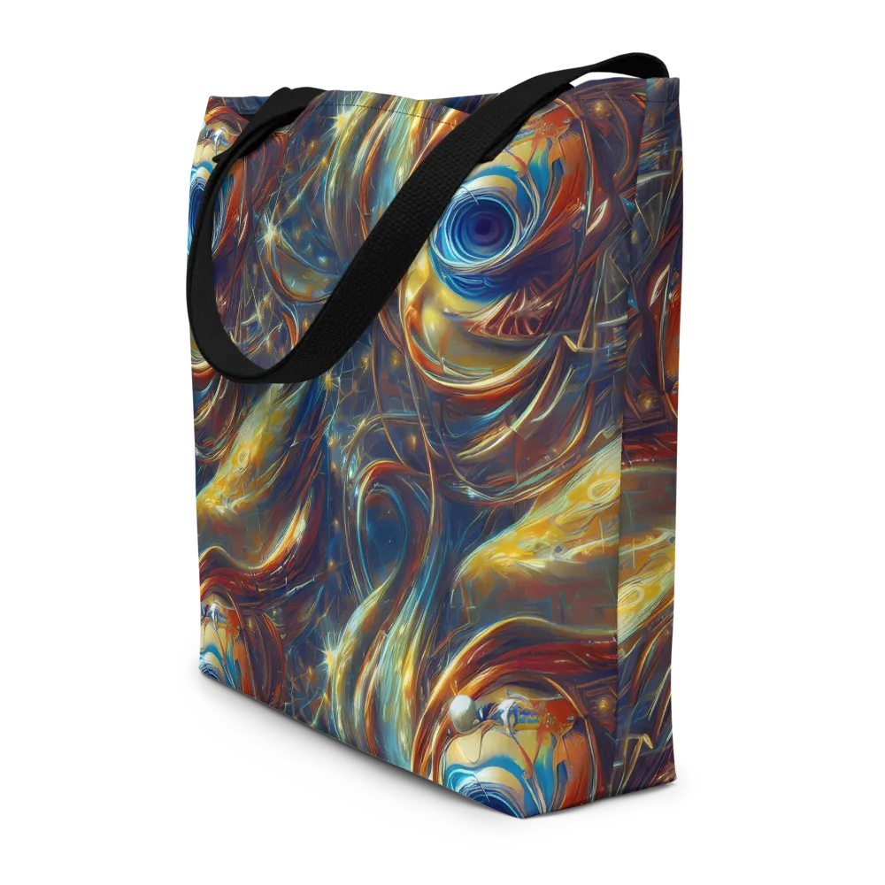 Celestial Vortex on Large Tote Bag W/ Pocket — Front