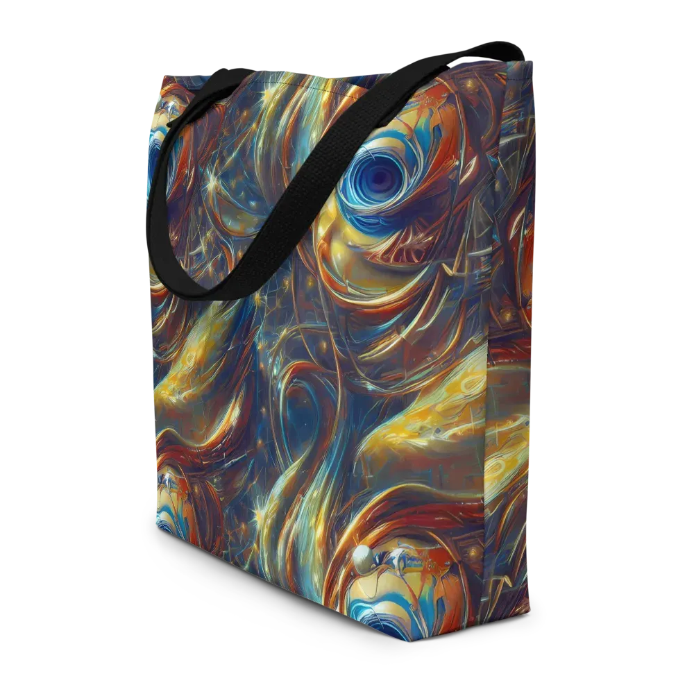 Celestial Vortex on Large Tote Bag W/ Pocket — Front
