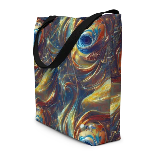 Celestial Vortex on a Large Tote Bag W/ Pocket