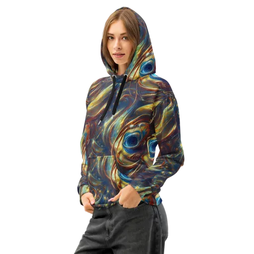 Celestial Vortex on a Cotton Hoodie