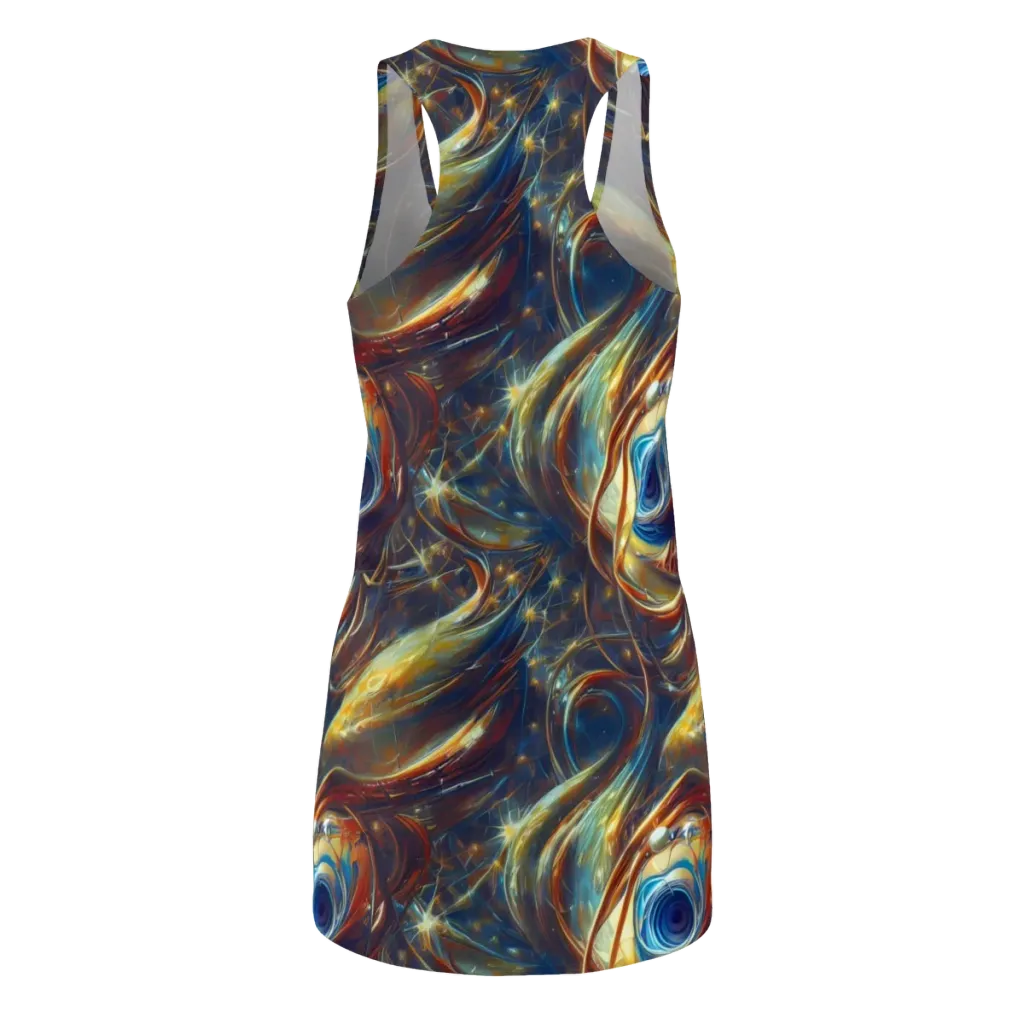 Celestial Vortex on Racerback Dress — Back