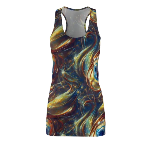 Celestial Vortex on a Racerback Dress
