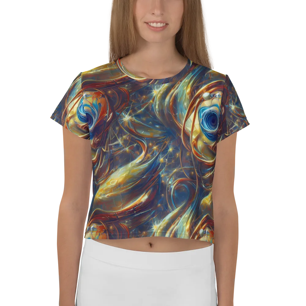 Celestial Vortex on Crop Tee — Front