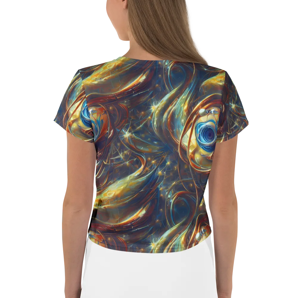 Celestial Vortex on Crop Tee — Back