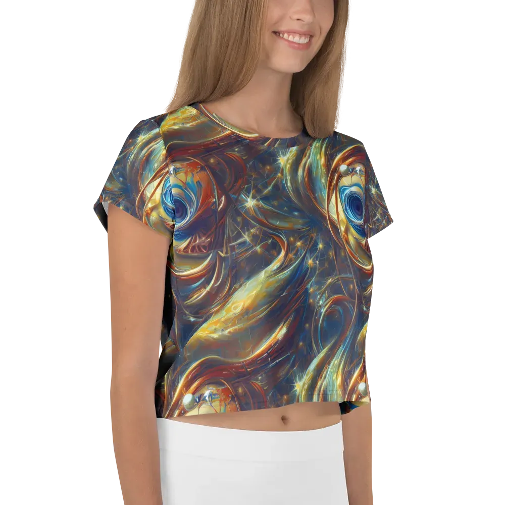 Celestial Vortex on Crop Tee — Right