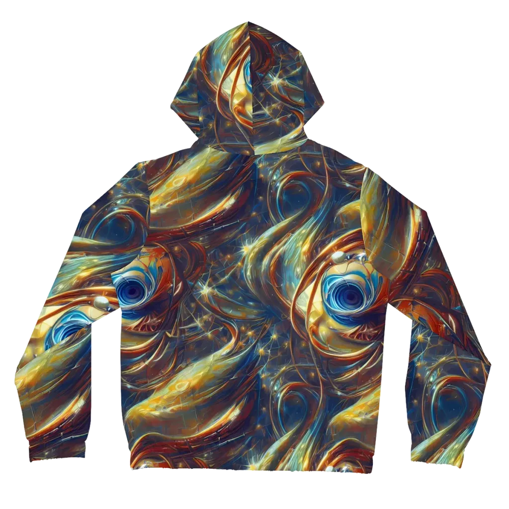 Celestial Vortex on Women's Full-Zip Hoodie — Back