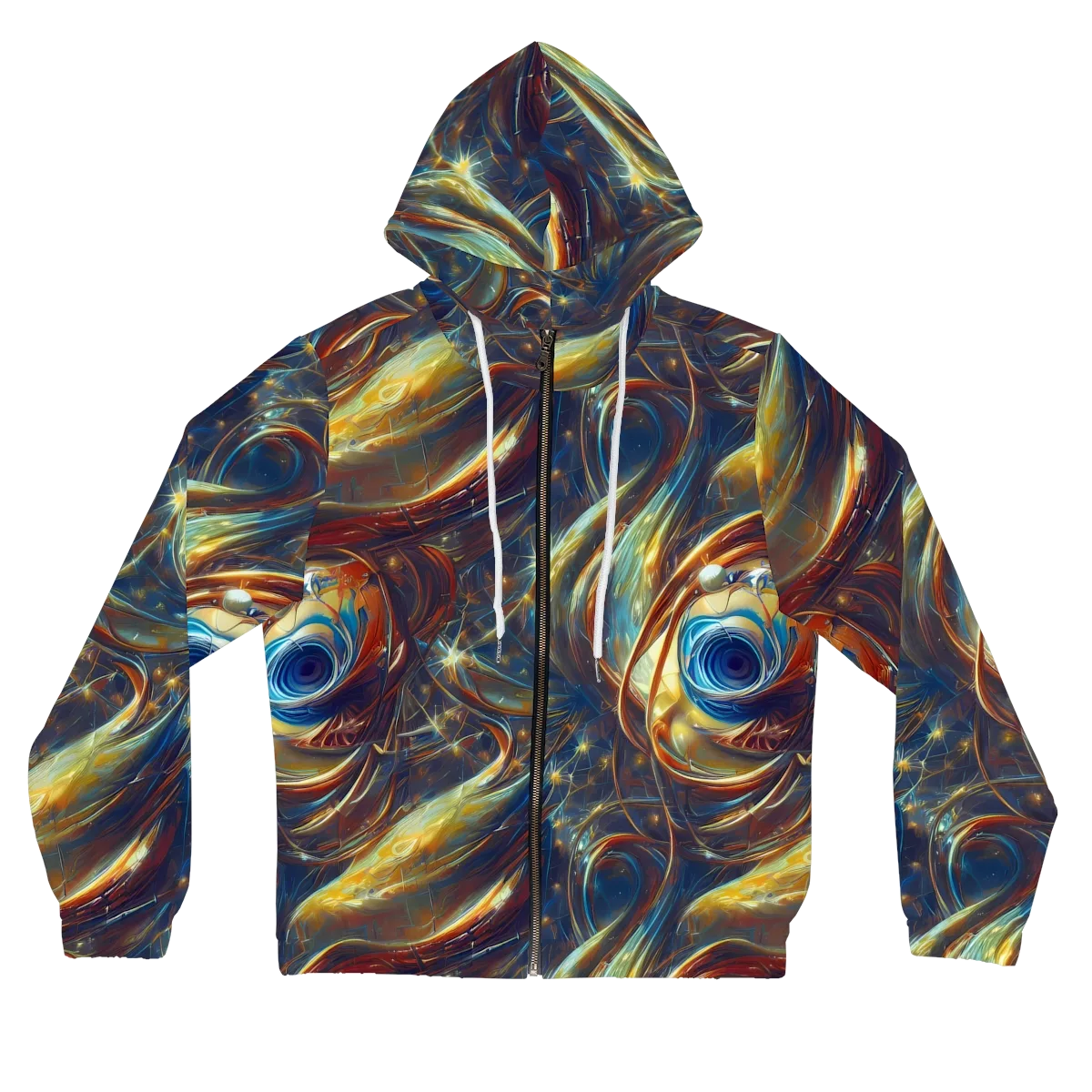 Celestial Vortex on Women's Full-Zip Hoodie — Front