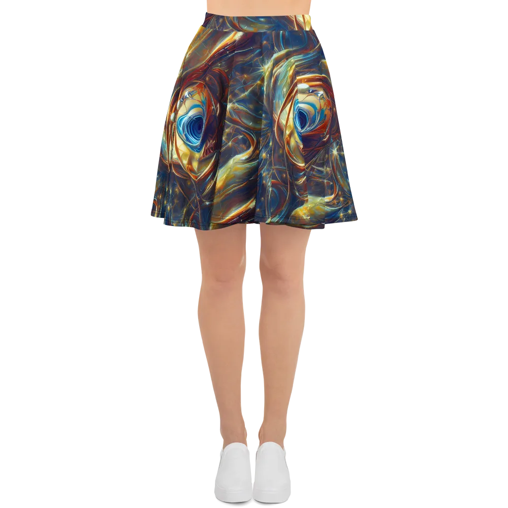 Celestial Vortex on Skater Skirt — Front