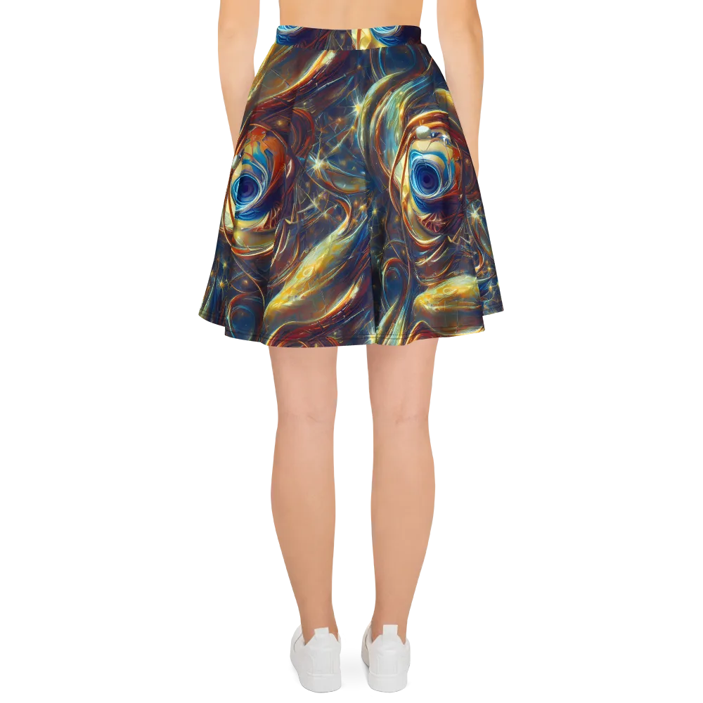 Celestial Vortex on Skater Skirt — Back