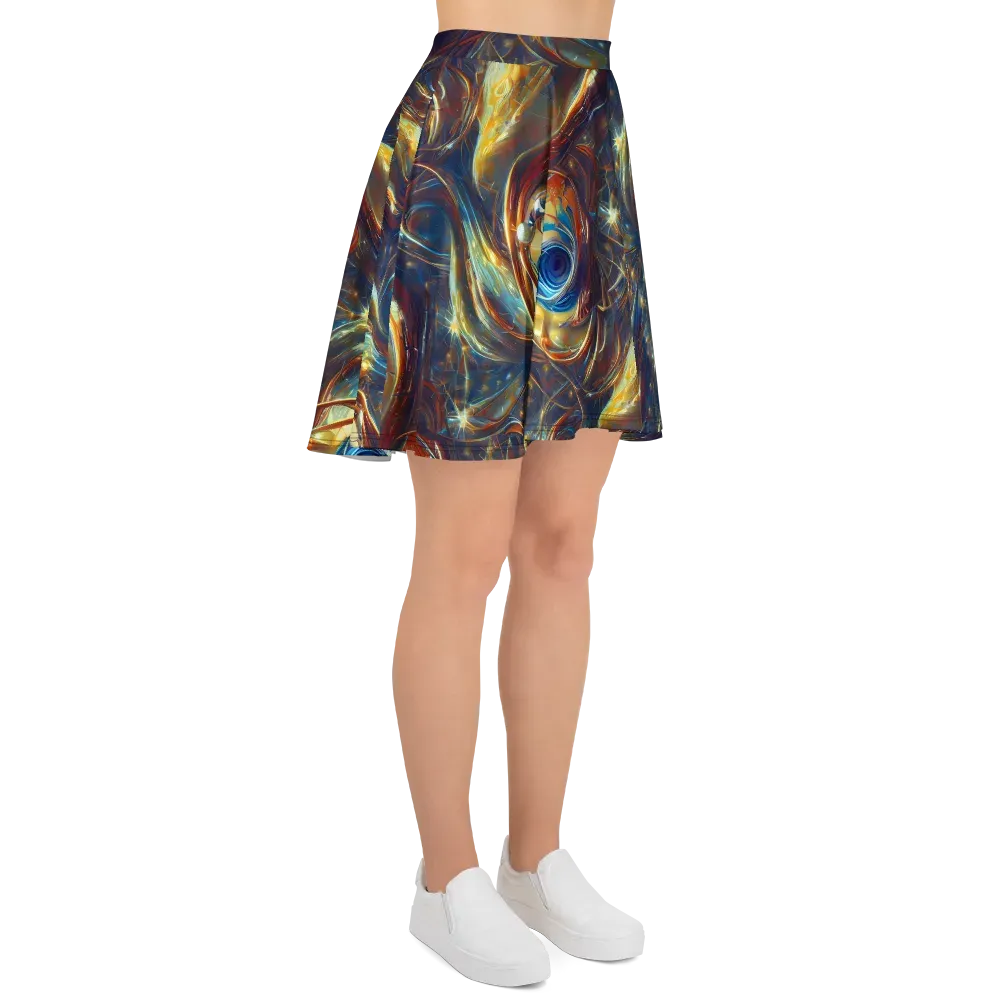 Celestial Vortex on Skater Skirt — Right