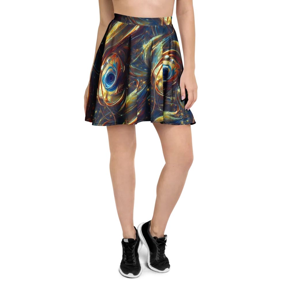 Celestial Vortex on Skater Skirt — Front