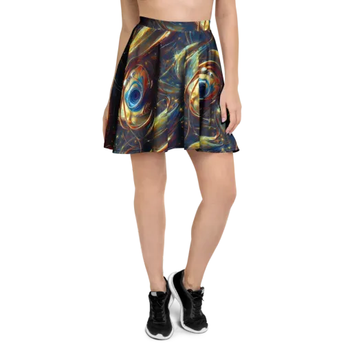 Celestial Vortex on a Skater Skirt