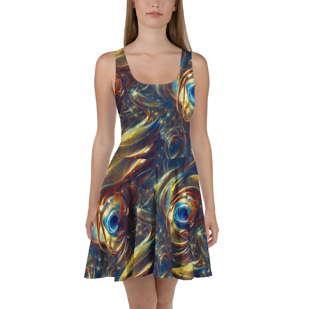 Celestial Vortex on Skater Dress — Front