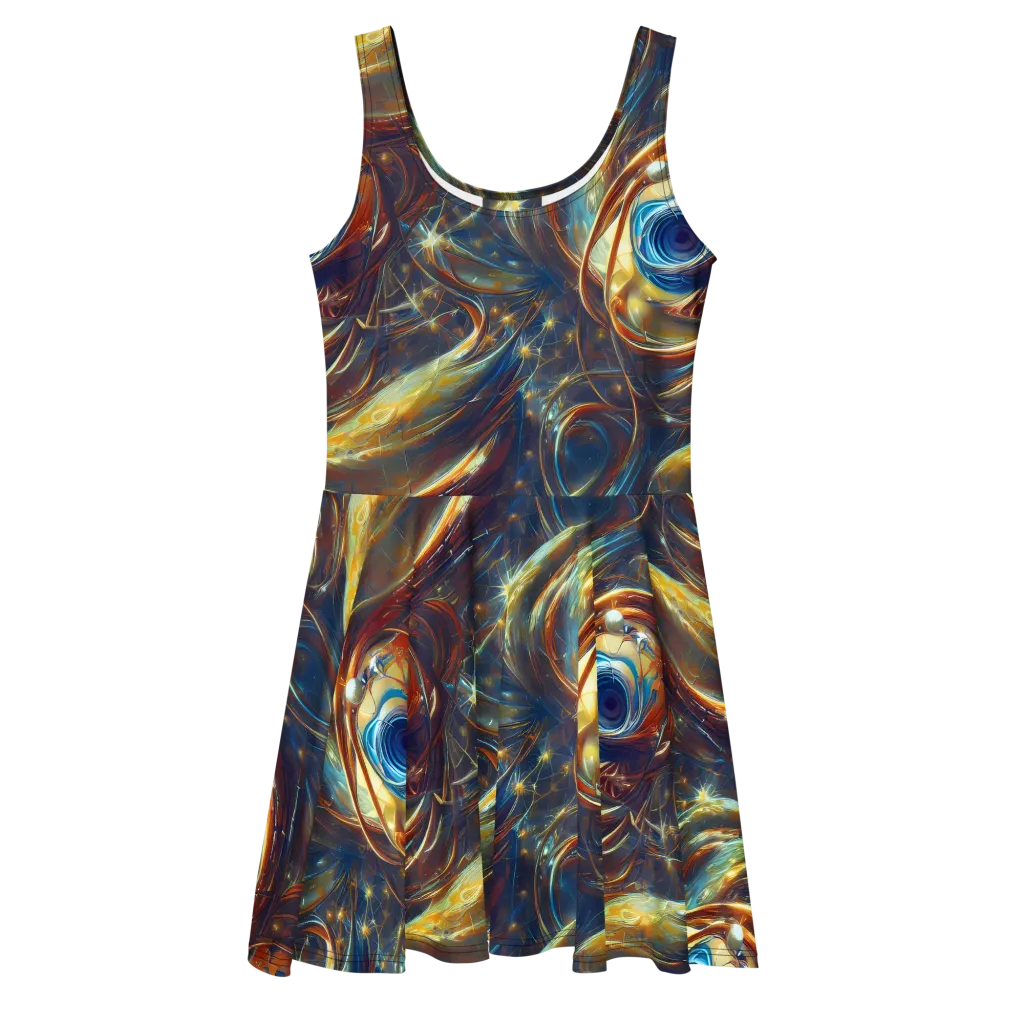 Celestial Vortex on Skater Dress — Front