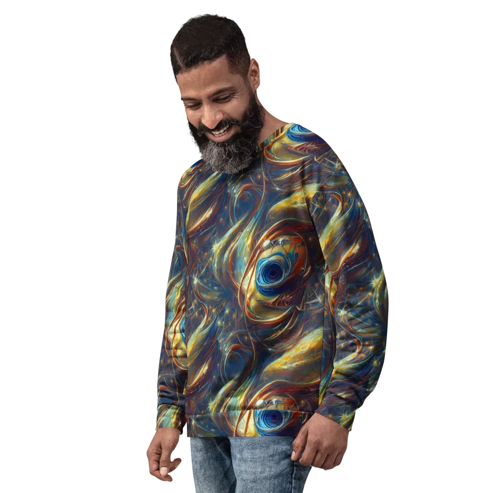 Celestial Vortex on Sweatshirt — Left Front