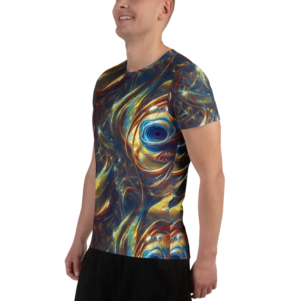 Celestial Vortex on Men's Athletic T-Shirt — Left