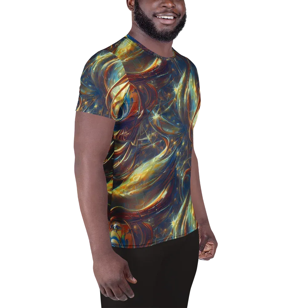 Celestial Vortex on Men's Athletic T-Shirt — Right