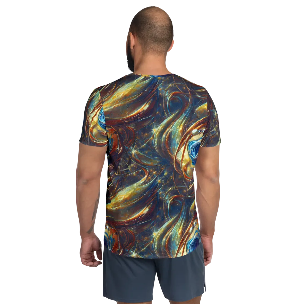 Celestial Vortex on Men's Athletic T-Shirt — Back