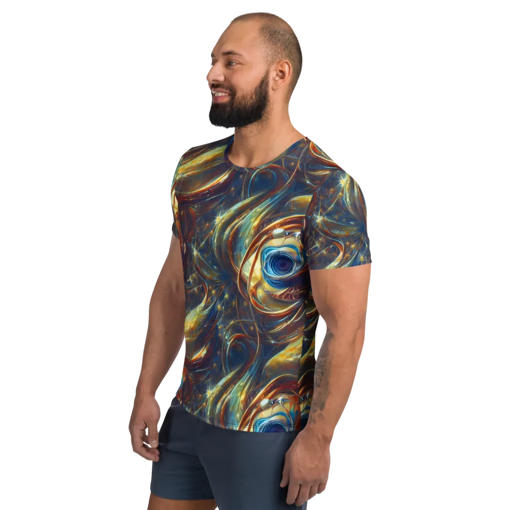 Celestial Vortex on Men's Athletic T-Shirt — Left