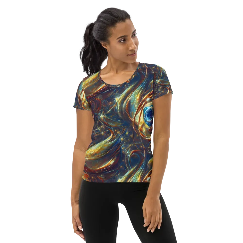 Celestial Vortex on Women's Athletic T-Shirt — Front