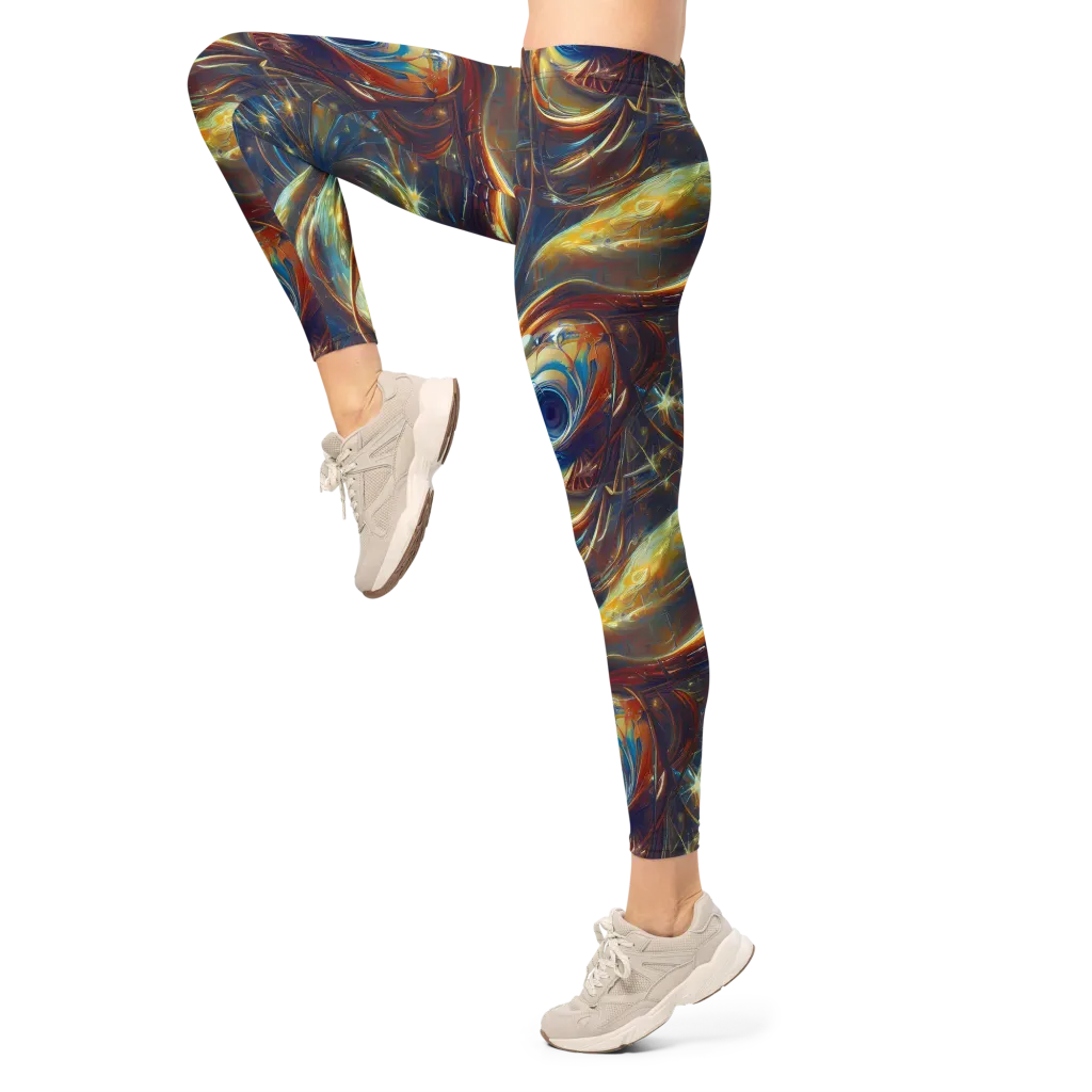 Celestial Vortex on Leggings — Left
