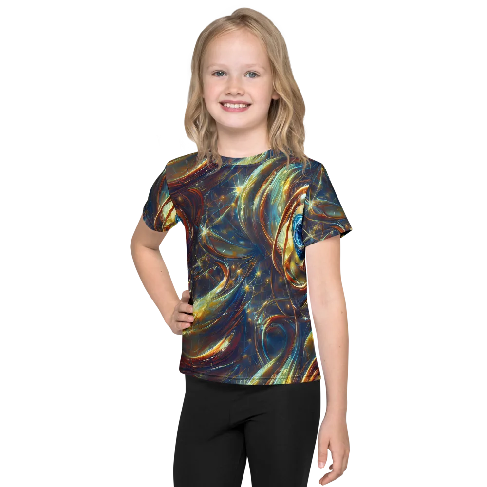 Celestial Vortex on Kids Crew Neck T-Shirt — Front