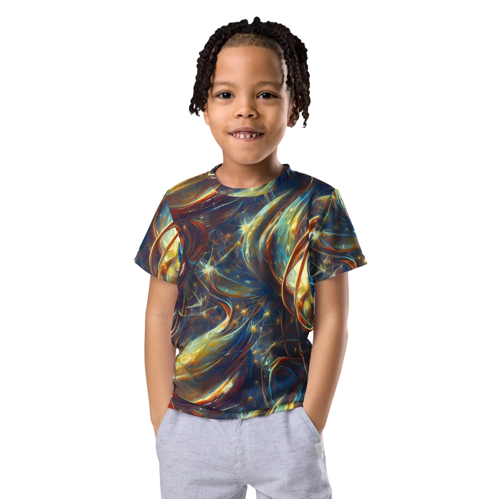 Celestial Vortex on Kids Crew Neck T-Shirt — Front