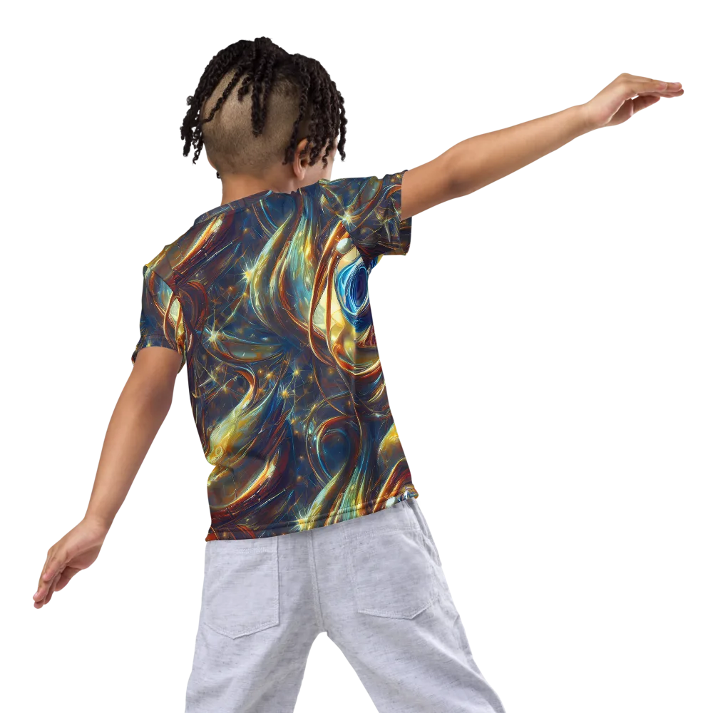 Celestial Vortex on Kids Crew Neck T-Shirt — Back