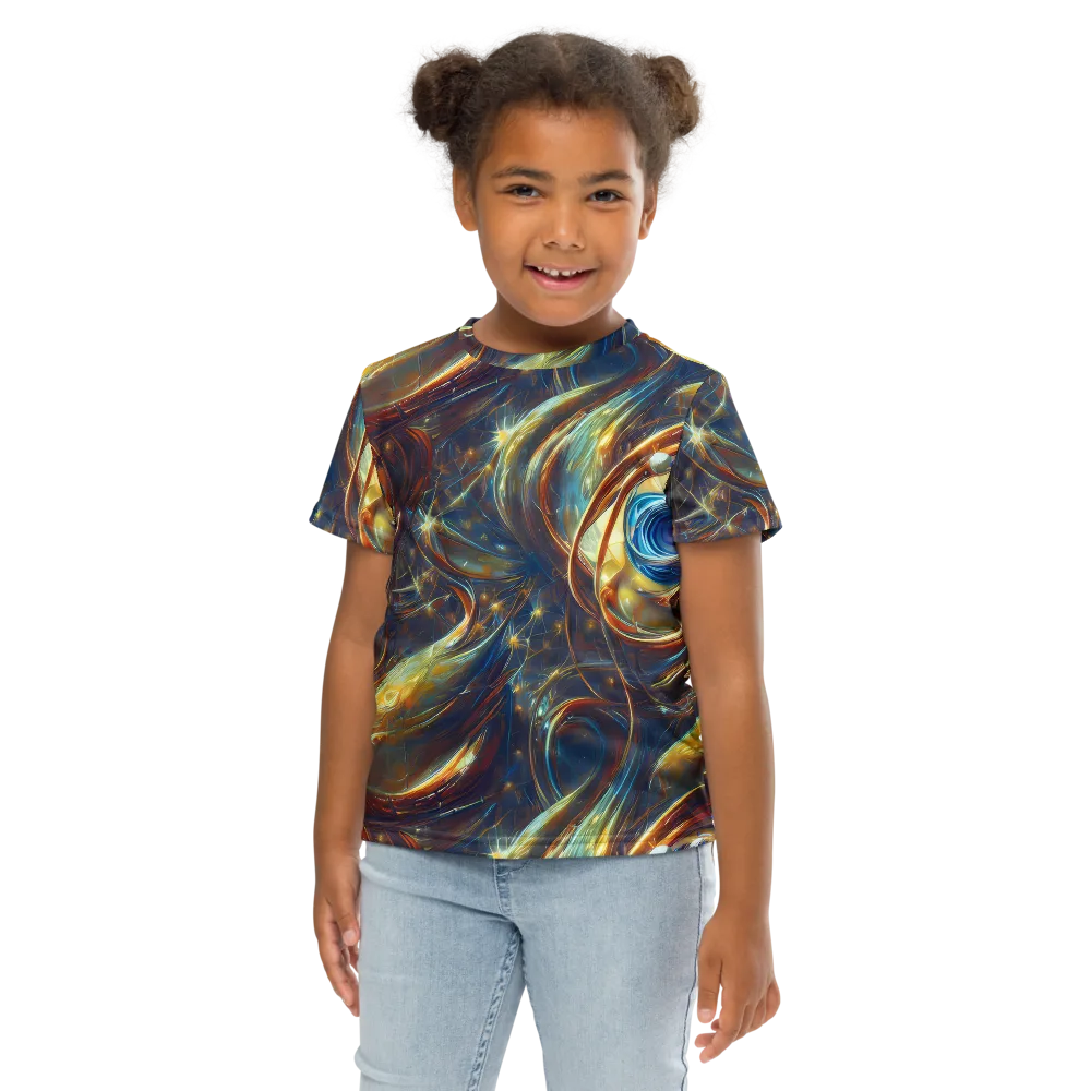 Celestial Vortex on Kids Crew Neck T-Shirt — Front