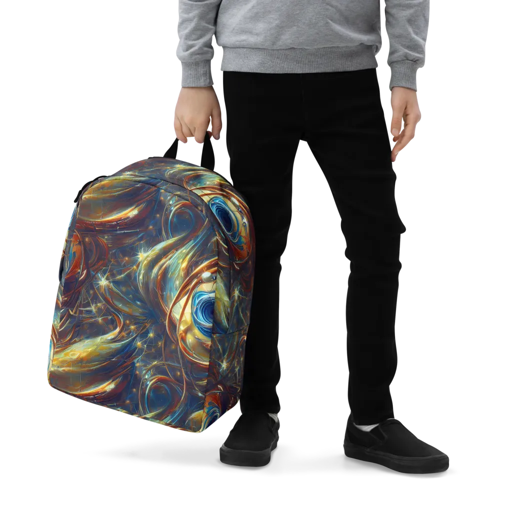 Celestial Vortex on Minimalist Backpack — Zoomed-in