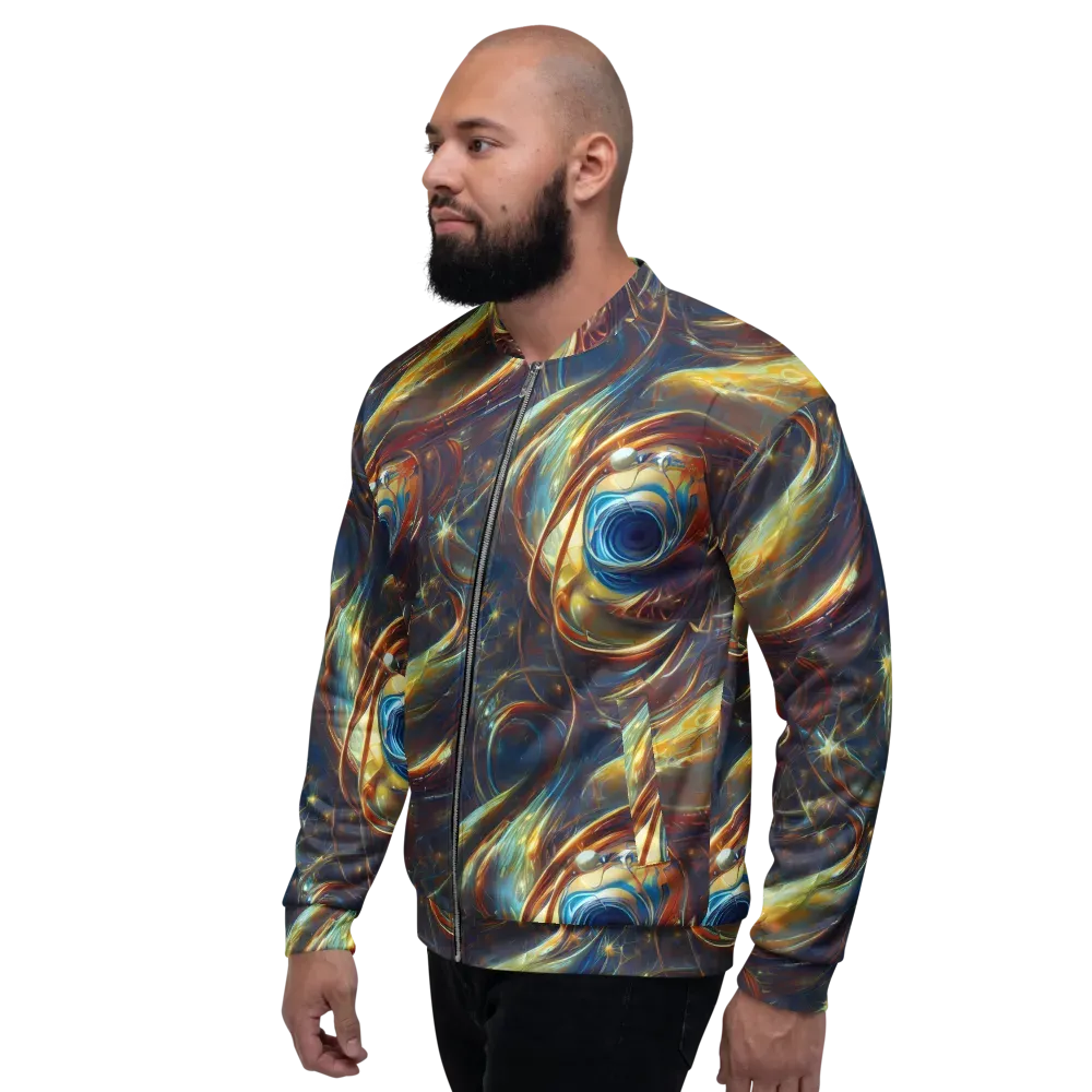 Celestial Vortex on Bomber Jacket — Left