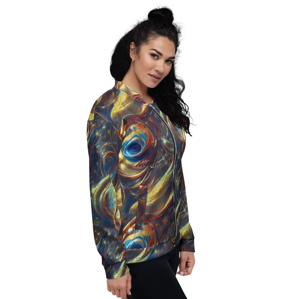 Celestial Vortex on Bomber Jacket — Right
