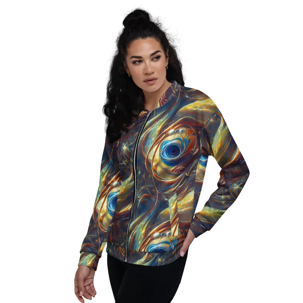 Celestial Vortex on Bomber Jacket — Left