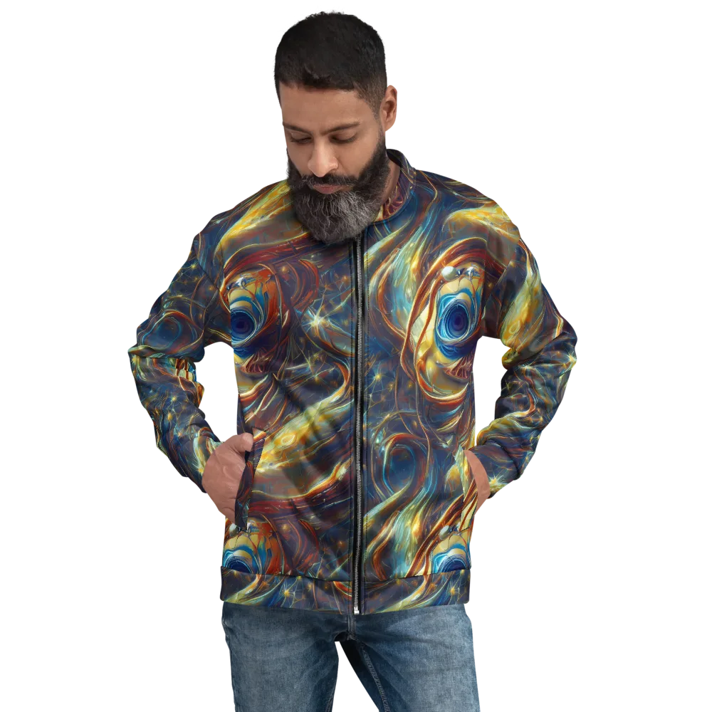 Celestial Vortex on Bomber Jacket — Front