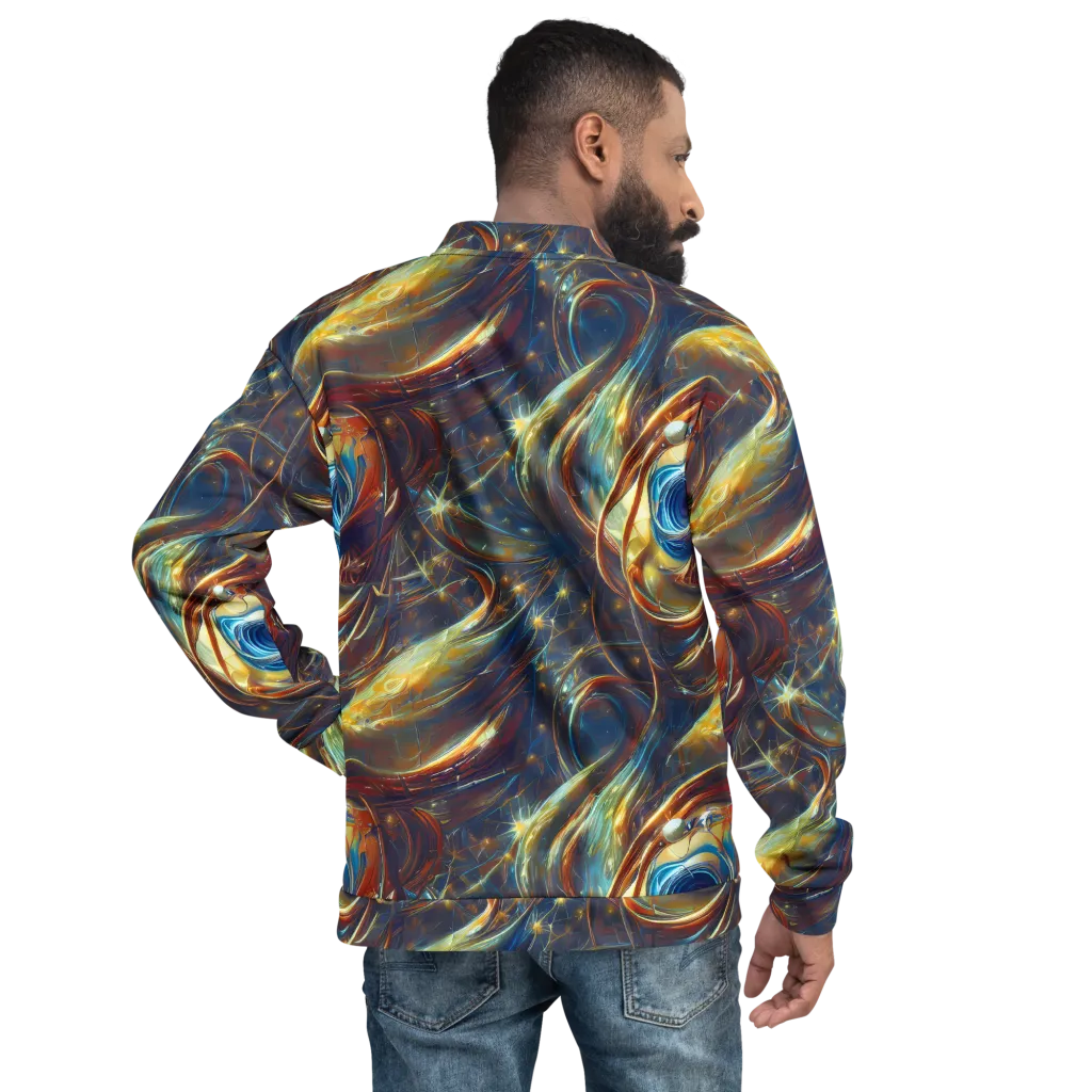 Celestial Vortex on Bomber Jacket — Back