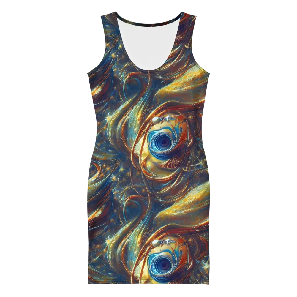 Celestial Vortex on Bodycon Dress — Front