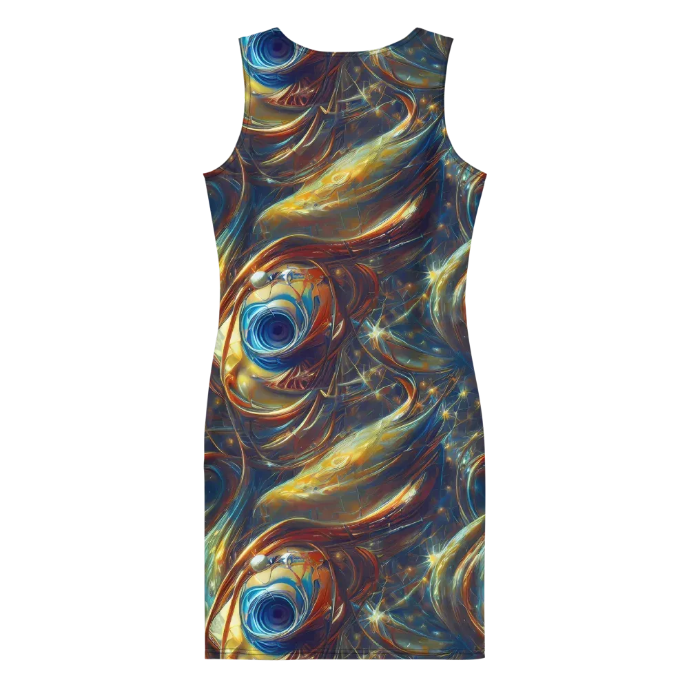 Celestial Vortex on Bodycon Dress — Back