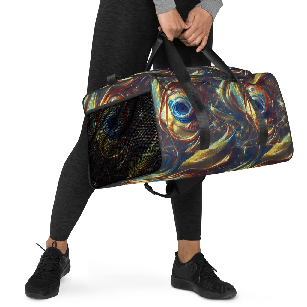 Celestial Vortex on Duffle Bag — Right Front