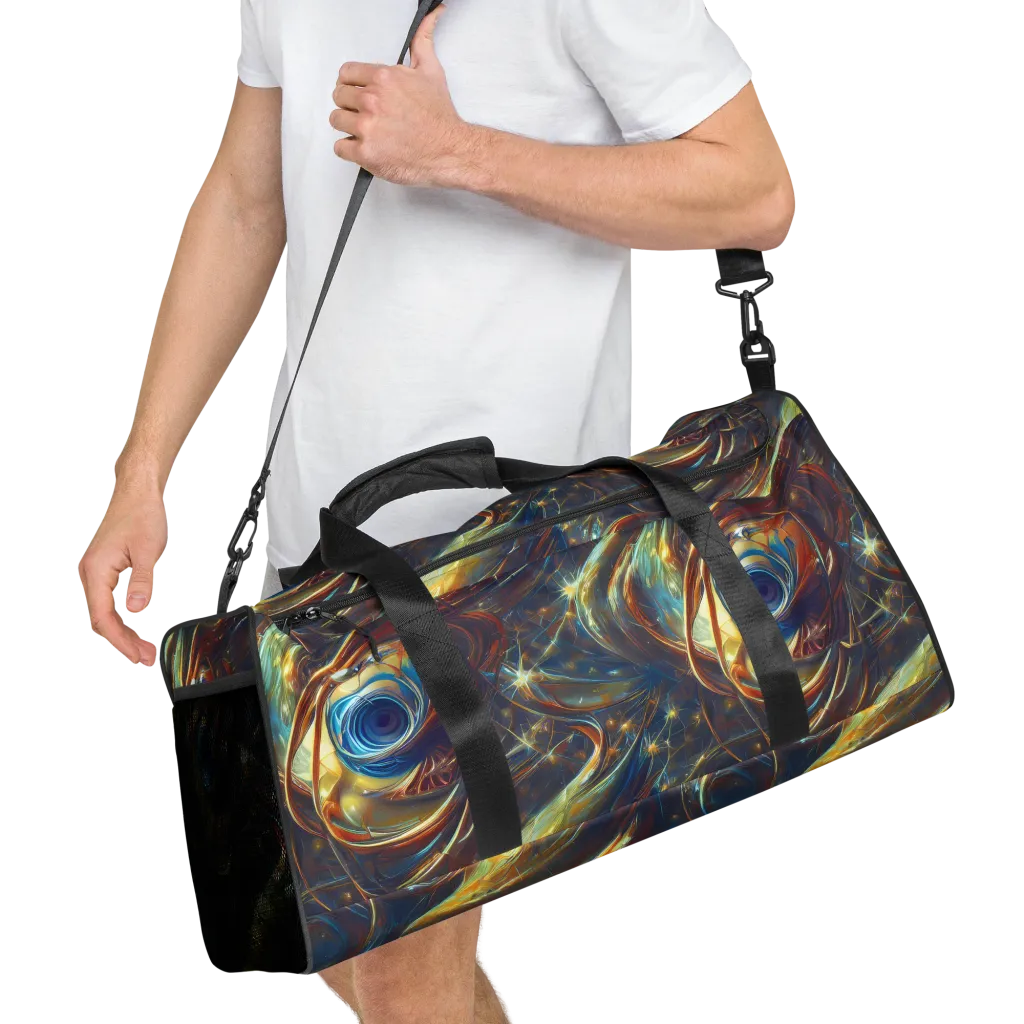 Celestial Vortex on Duffle Bag — Right Front