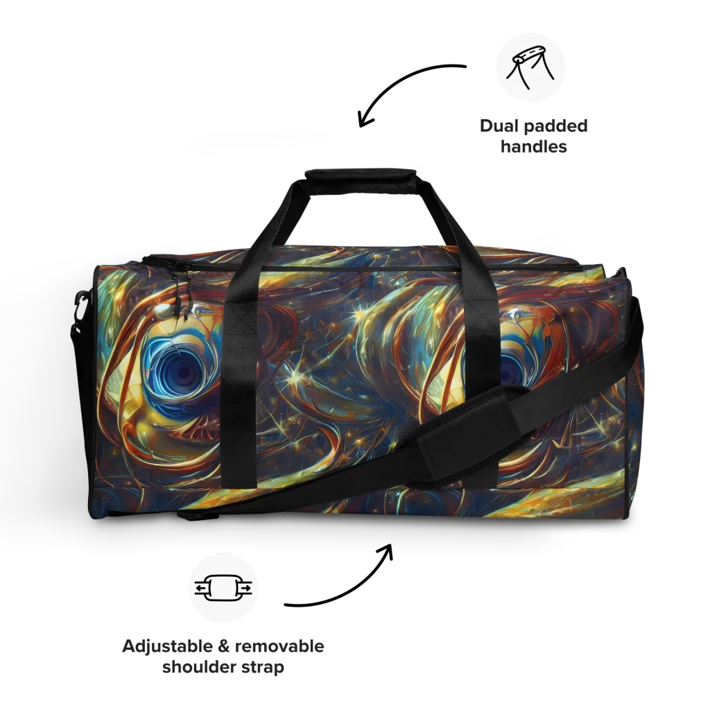 Celestial Vortex on Duffle Bag — Front