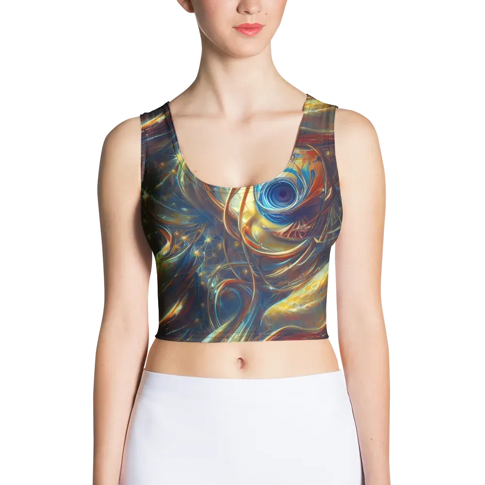 Celestial Vortex on Crop Top — Front