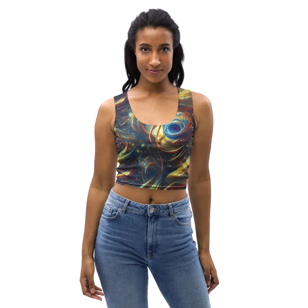 Celestial Vortex on Crop Top — Front