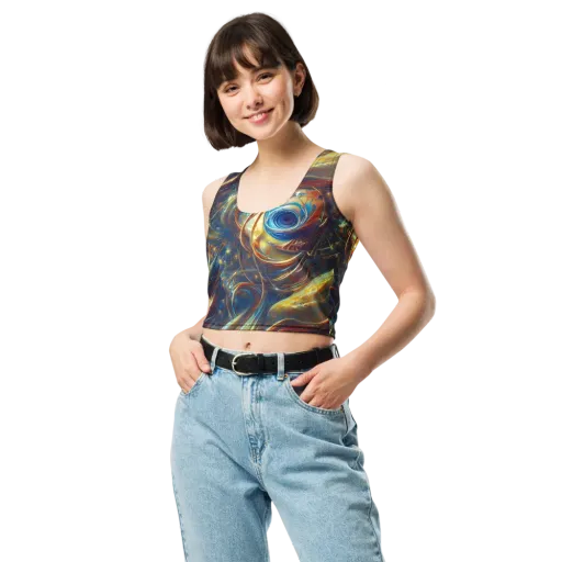 Celestial Vortex on a Crop Top