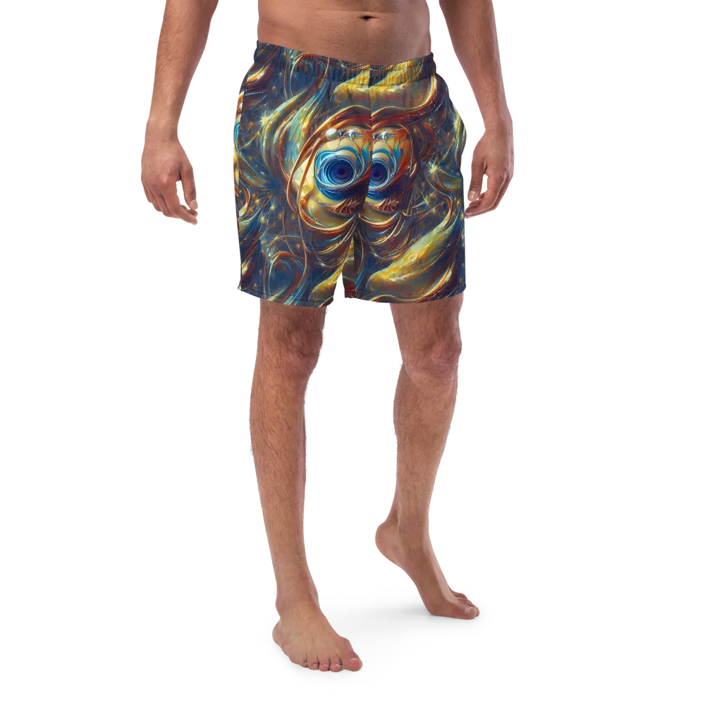 Celestial Vortex on Swim Trunks — Front