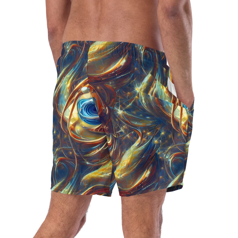 Celestial Vortex on Swim Trunks — Right Back