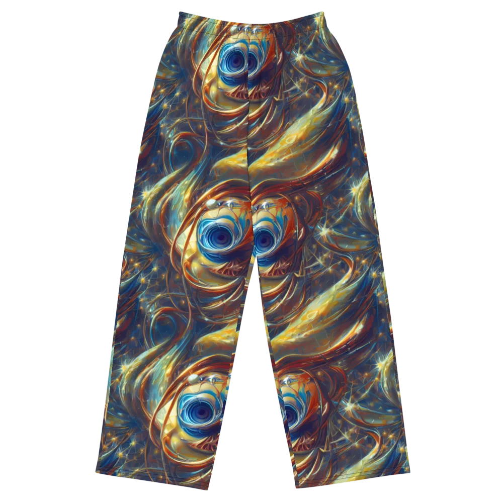 Celestial Vortex on Wide-Leg Pants — Front