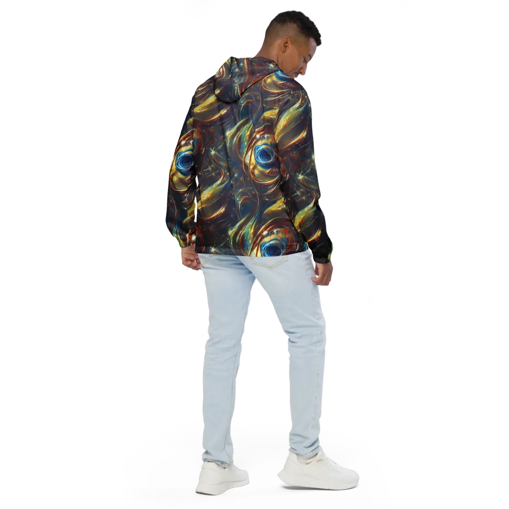 Celestial Vortex on Men's Windbreaker — Back