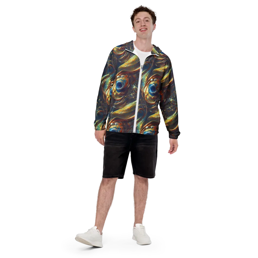 Celestial Vortex on Men's Windbreaker — Front